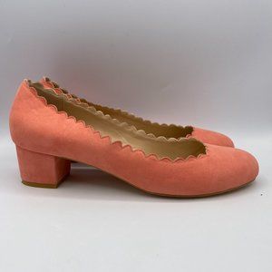 FSJ Women Cute Dress Shoes Scalloping Round Toe
